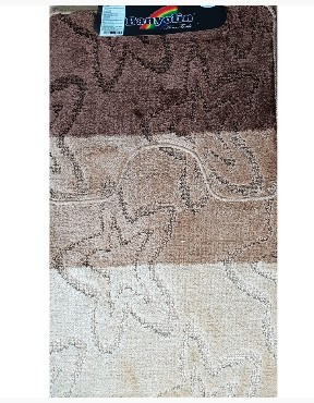 САНАКС 00207 SILVER Коврик в ванную двойной КОРИЧНЕВЫЙ 60х100+50х60 см 100% полиэстер