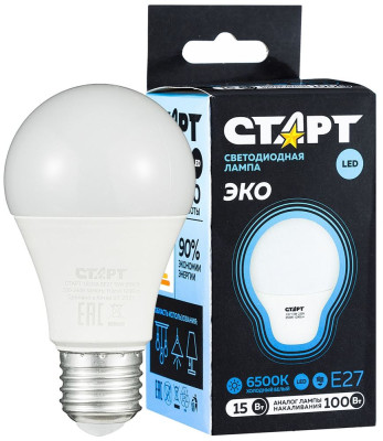 СТАРТ LEDGLSE27 15W 65 WS