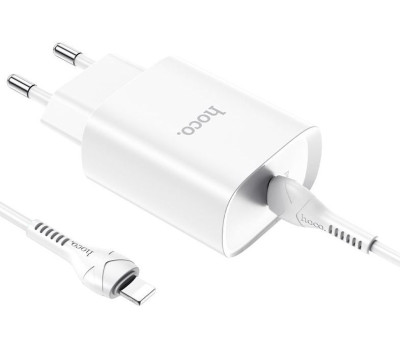 HOCO (6931474745033) N14 1USB 3.0A PD 20W LIGHTING TYPE-C 1м белый