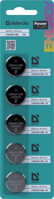 DEFENDER (56205) CR2025-5BL блистер, 5 шт., PowerPulse