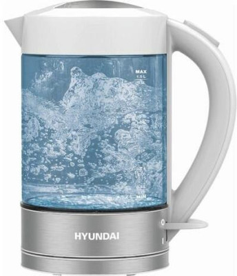 HYUNDAI HYK-G9990 1.5л. 2000Вт белый/серебристый (стекло)