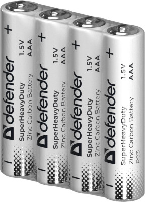 DEFENDER (56026) R03-4S ААА, шринк, 4 шт., Zinc