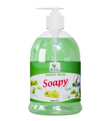 CLEAN&GREEN CG8062 Soapy эконом яблоко с дозатором 500 мл.