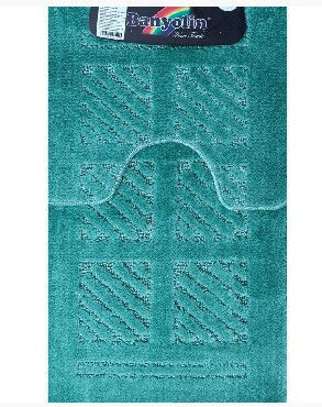 САНАКС 00285 CLASSIC UNI КВАДРАТЫ Коврик в ванную двойной ФИСТАШКОВЫЙ 55х90 +45х55 см 100% полиэстер