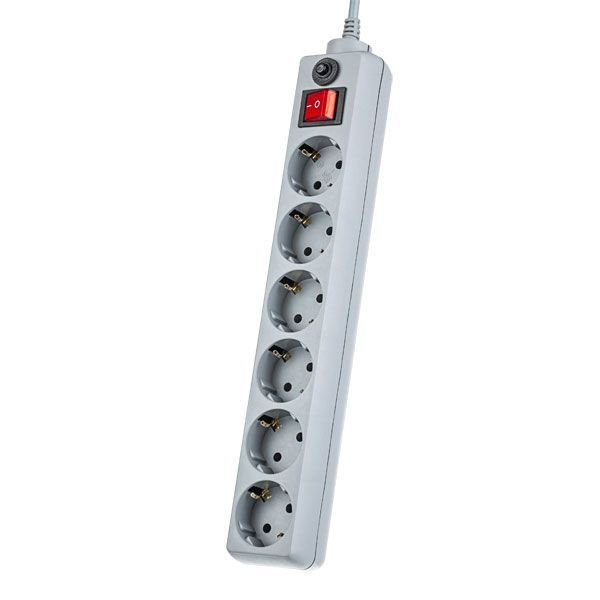 PERFEO (PF_A4671) "POWER+" - 6 роз - 1,8м - серый