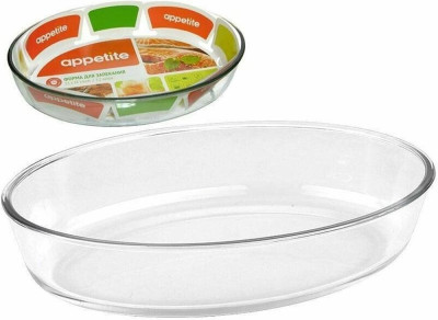 APPETITE PL11 стекл овал 30x21x6см/2,4л