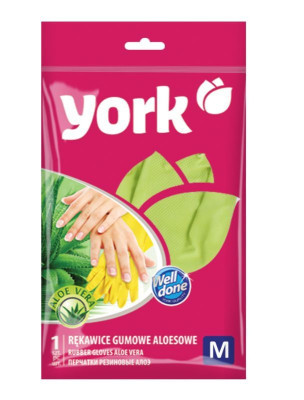 YORK Перчатки резиновые с экстрактом Алоэ (M) 092150