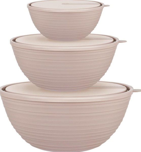 SUGAR&SPICE SE400912005 Набор салатников Sugar&Spice Cardamom (1,2+2,3+4,1 л) с крышками латте