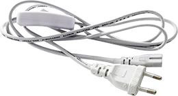 ECOLA LT5RSSELT LED linear сетевой шнур для светильника T5 с вилкой и общим выключателем, 1м белый