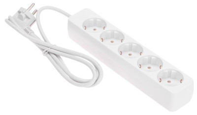 PROCONNECT (13-4211) УДЛИНИТЕЛЬ 5 ГНЕЗД, 1,5М, 3Х0,75ММ?, С/З, БЕЛЫЙ