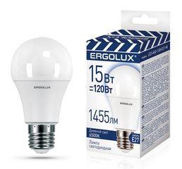 ERGOLUX (14784) LED-A60-15W-E27-6K (Эл.лампа светодиодная ЛОН 15Вт Е27 6500К 220-240В, ПРОМО)