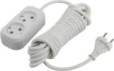 SMARTBUY (SBE-10-2-05-N) 2 гнз х 5,0 м (10А/2.2кВт, ПВС 2х1.0)