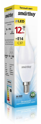 SMARTBUY (SBL-C37Can-12-30K-E14) свеча на ветру C37-12W/3000/E14