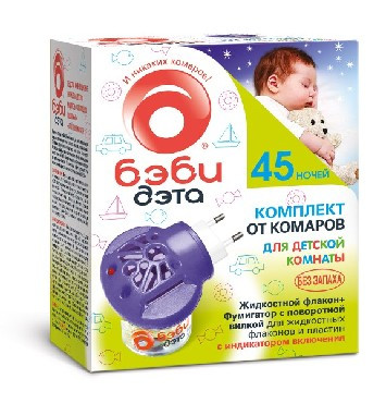 БЭБИ ДЭТА Детский комплект от комаров, флакон 30 мл +электрофумигатор