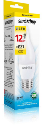 SMARTBUY (SBL-C37Can-12-30K-E27) свеча на ветру C37-12W/3000/E27