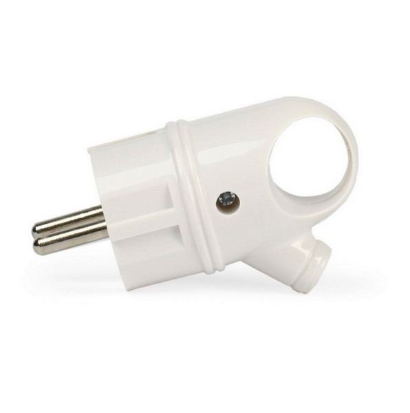 SMARTBUY (SBE-16-P03-w) Вилка с кольцом с заземлением белая 16А 250В