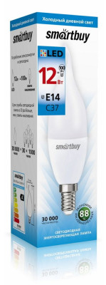 SMARTBUY (SBL-C37Can-12-60K-E14) свеча на ветру C37-12W/6000/E14