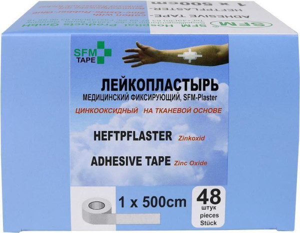 SFM Лейкопластырь Тканевая основа 1,0 х 500 см - SFM Plaster, Германия