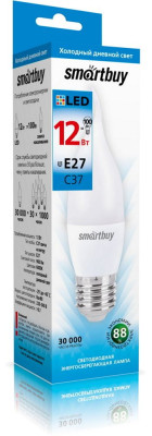 SMARTBUY (SBL-C37Can-12-60K-E27) свеча на ветру C37-12W/6000/E27