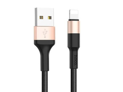 HOCO (6957531080183) X26 Xpress USB-8 Pin 2A 1.0m черный/золотой