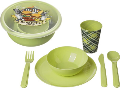 IDILAND Picnic с декором, 25 предметов на 4 персоны (салатовый) 221135520/04