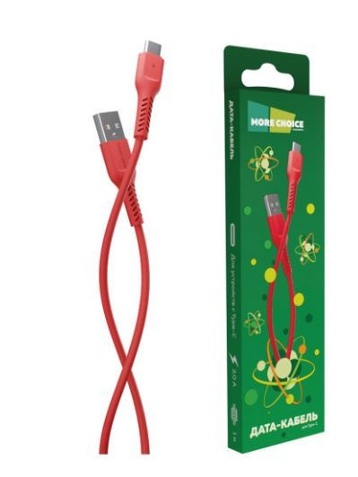 MORE CHOICE (4627151193175) K16a Дата-кабель USB 2.0A для Type-C - 1м красный