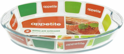 APPETITE PLH9 стекл овал 39x27x6см/3,9л с руч