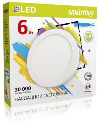 SMARTBUY (SBL-RSDL-6-65K) светильник Round 6w/6500K/IP20