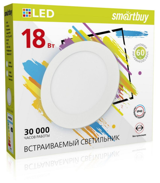 SMARTBUY (SBL-DL-18-4K) DL 18w00K/IP20