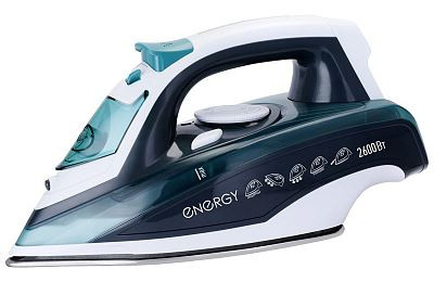 ENERGY Утюг Energy EN-347 бело-серый (2600Вт, пар, спрей, пар.удар, самооч., подошва тефлон) 270080