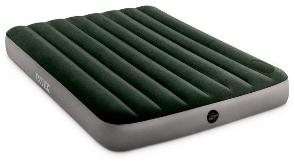INTEX Матрас надувной 1.37 m x1.91 m x25 cm в комплекте со встроенным ножным насосом ( Арт. 64762)