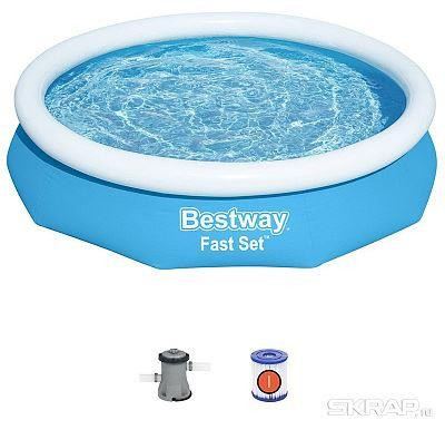 BEST WAY Бассейн надувной 305 х 66 см Bestway 57458