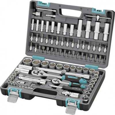 STELS Набор инструментов, 1/2", 1/4", CrV, пластиковый кейс 94 предм. 14106