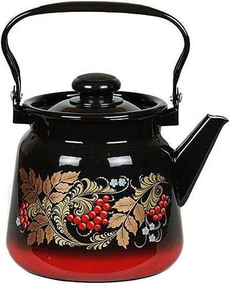 СИБИРСКИЕ ТОВАРЫ С2716.38 ,С2716.8 эмал 3,5л с рис Красно-Черный