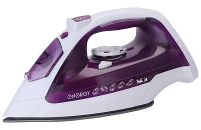 ENERGY Утюг Energy EN-348 бело-фиолетовый (2600Вт, пар, спрей, пар.удар, самооч., керамич. подошва) 270081