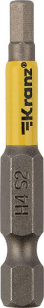 KRANZ (KR-92-0422-1) Бита шестигранная для шуруповерта HEX4х50 мм (2 шт./уп.)