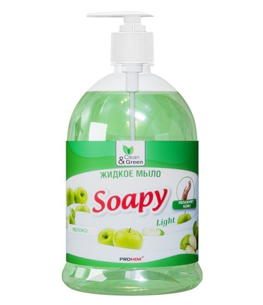 CLEAN&GREEN CG8094 Soapy эконом яблоко с дозатором 1000 мл.