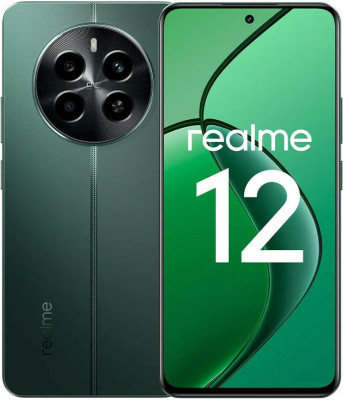 REALME Смартфон RMX3871 12 4G 256Gb 8Gb зеленый моноблок 3G 2Sim 6.67 1080x2400 Android 14 50Mpix 802.11 a/b/g/n/ac GPS GSM900/1800 GSM1900 TouchSc Pr