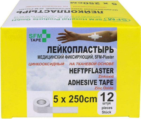 SFM Лейкопластырь Тканевая основа 5,0 х 250 см - SFM Plaster, Германия