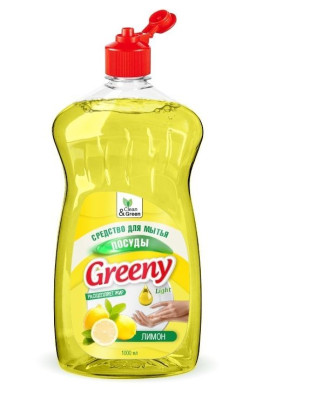 CLEAN&GREEN CG8133 Средство для мытья посуды "Greeny" Light 1000 мл.
