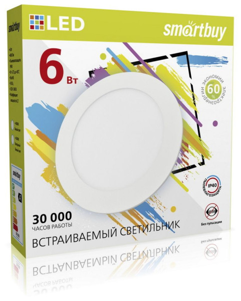 SMARTBUY (SBL-DL-6-4K) DL 6w00K/IP20
