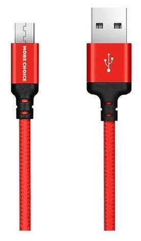 More choice K12m Дата-кабель USB 2.1A для micro USB - 1м Red Black