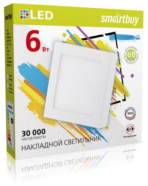 SMARTBUY (SBL-SqSDL-6-65K) светильник Square SDL 6w/6500K/IP20