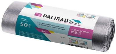 PALISAD Пакеты для мусора 30 л X 50 шт. серые, HOME 927075