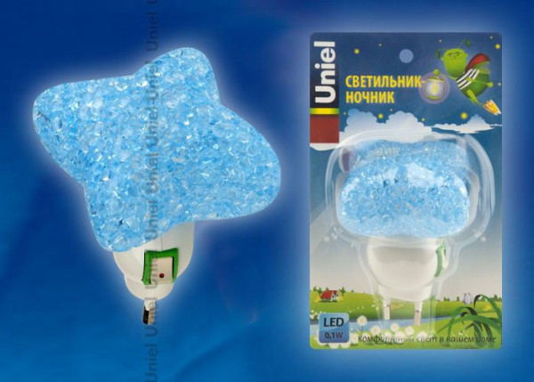 UNIEL DTL-309-Звездочка/BLUE/1LED/0,1W