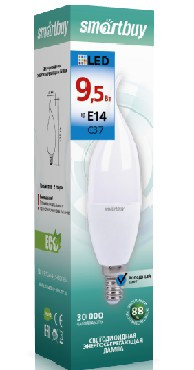 SMARTBUY (SBL-C37-9_5-60K-E14) C37-9.5W/6000/E14 (10)