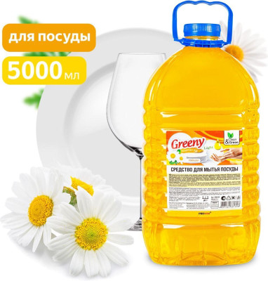 CLEAN&AMP;GREEN Средство для мытья посуды "Greeny" Light "Ромашка" 5 л. Clean&Green CG8169