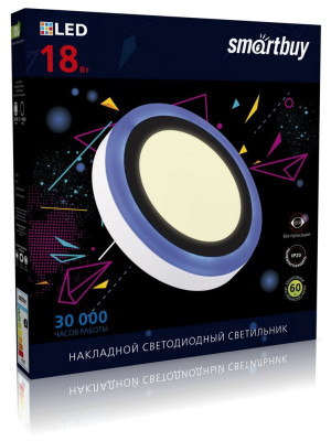 SMARTBUY (SBL1-DLB-18-3K-B) DLB 18w/3000K+B/IP20