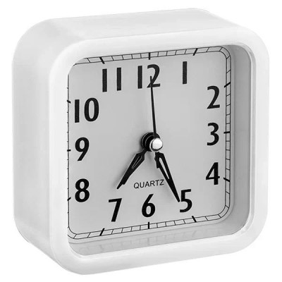 PERFEO (PF_C3164) Quartz часы-будильник "PF-TC-019", квадратные 10*10 см, белые