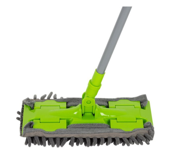 РЫЖИЙ КОТ Швабра для пола с насадкой из микрофибры CLAMP на защелках (310460)